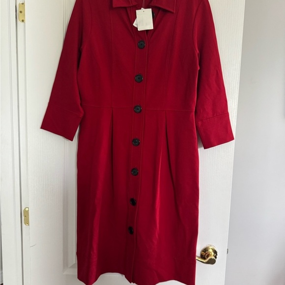 Talbots NWT elegant button down Sheath Dress. Ptp 20” lenght 41” - Picture 3 of 6